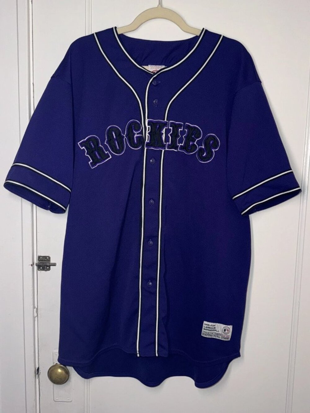 True Fan Colorado Rockies Purple Baseball Jersey XL